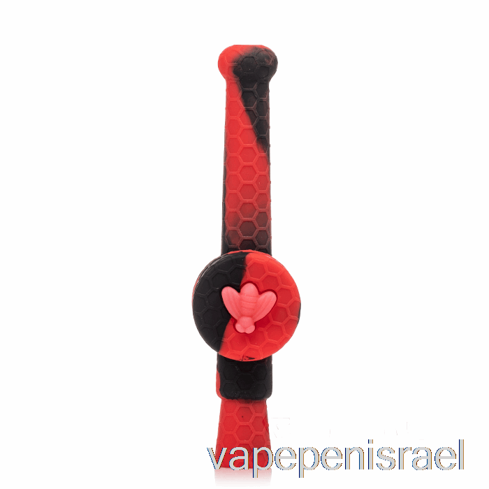 חד פעמי Vape Israel Stratus Reclaimer דבש מטבל סיליקון דב קש ארגמן (שחור/אדום)